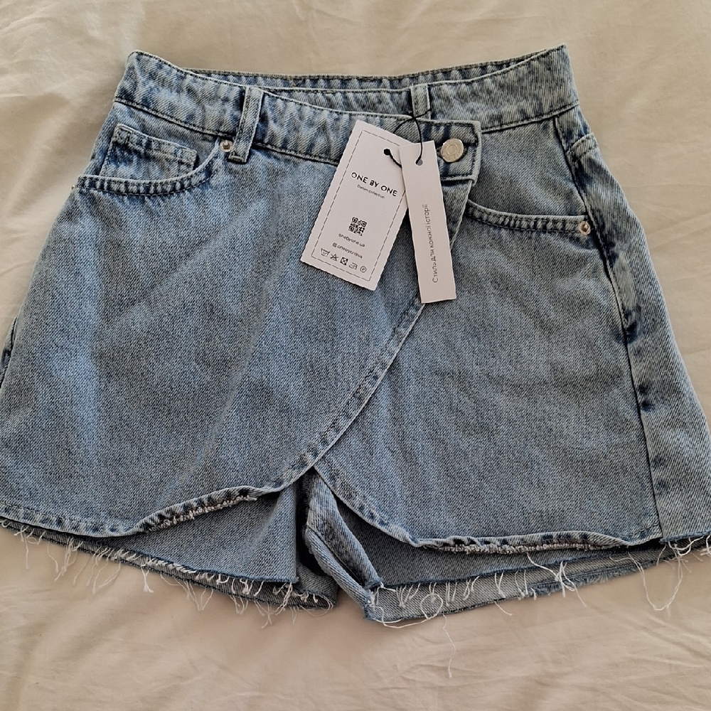 Stylish Denim Wrap Shorts